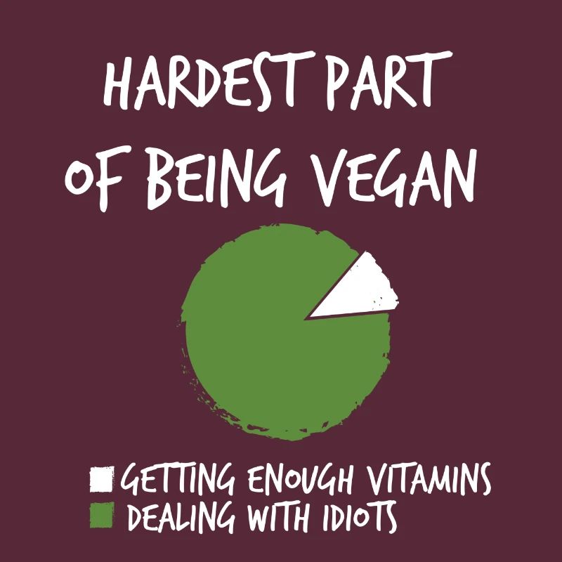 Vegan difficult is dealing with idiots