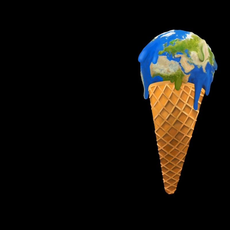 Global Warming Earth Ice cream keep it cool