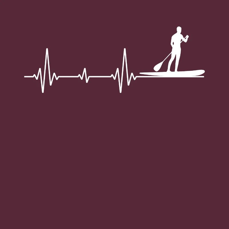 Paddleboarding Paddleboard Paddle Heartbeat Geschenk
