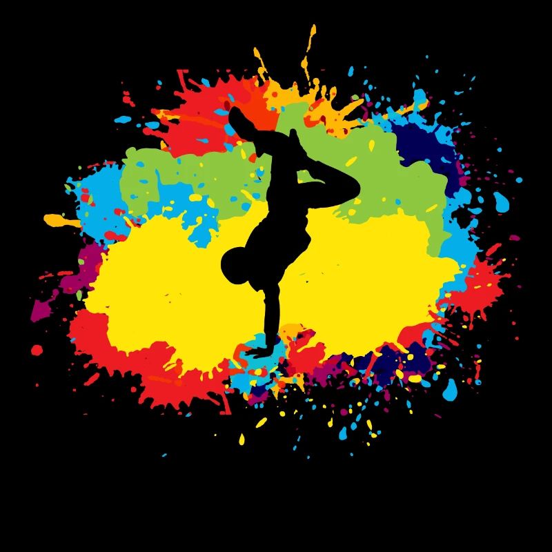 Breakdance Breakdancing Break-dancer Watercolour