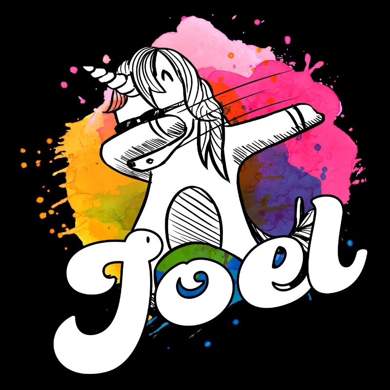 JOEL - Beautiful Boy Name with Cool Unicorn