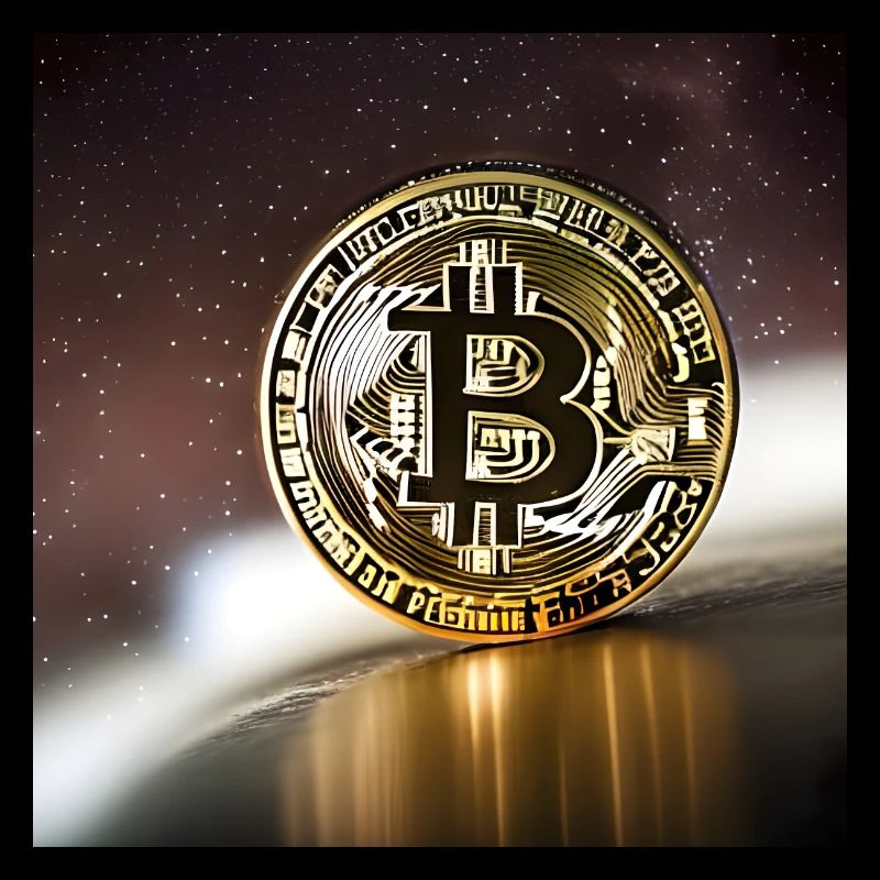 Bitcoin, Moon and Stars