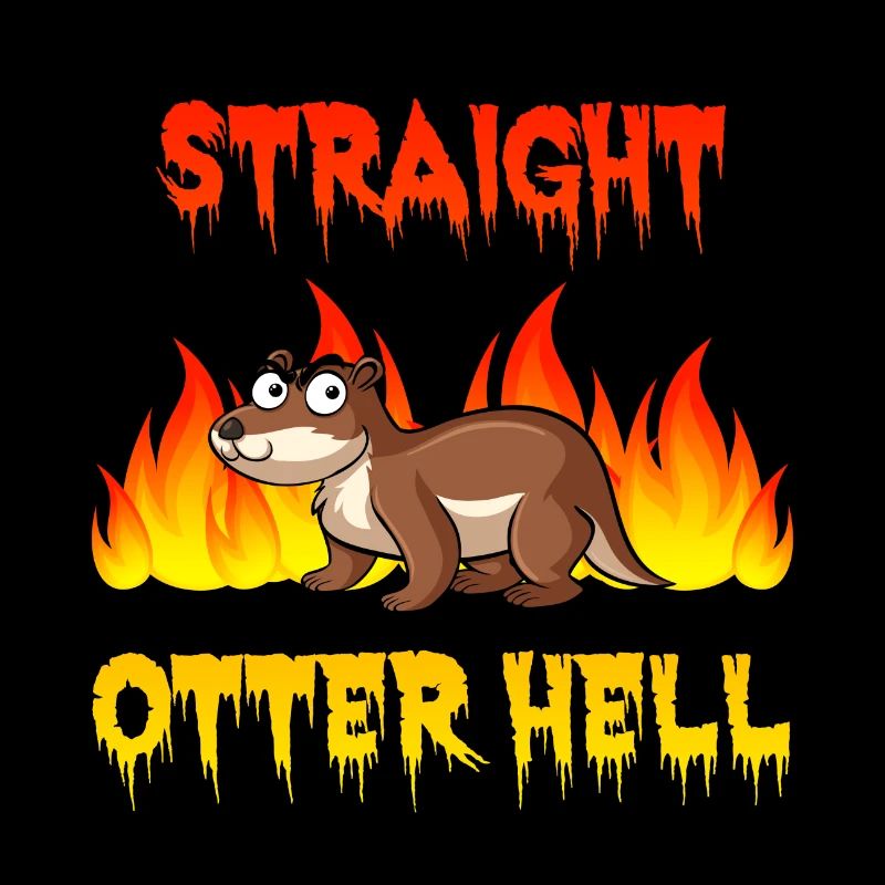 Evil Otter Hell Satan Hell Drôle de dicton