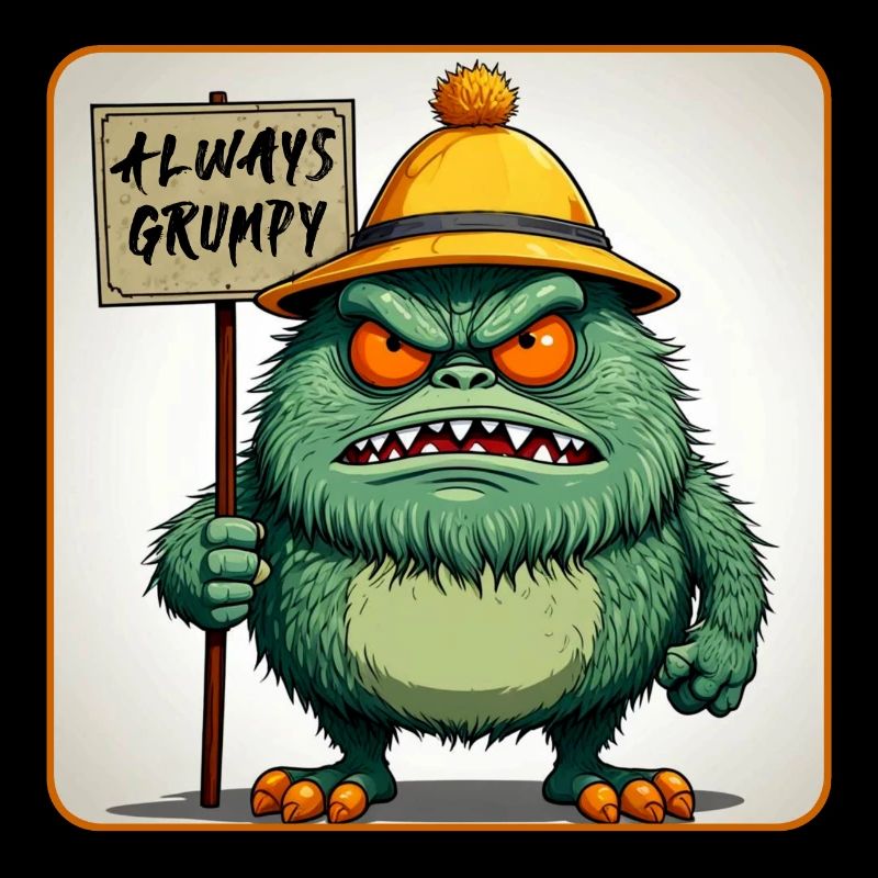 Bad-tempered and grumpy little man