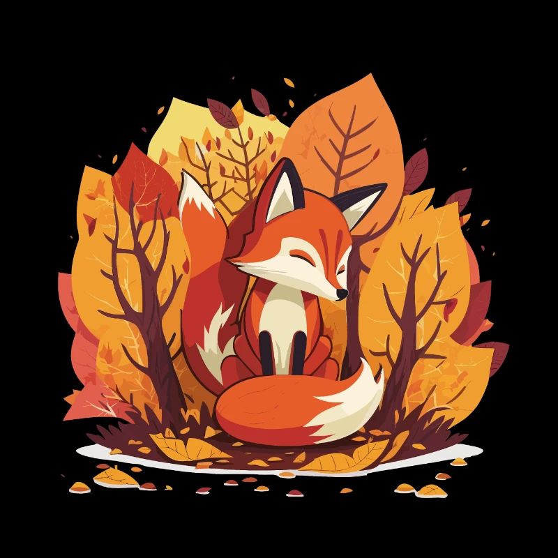 Fiery Escape: Mischievous Fox Darting Through a Fo
