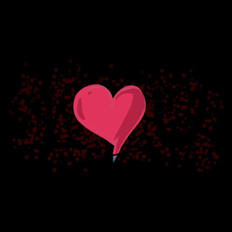 Dot pattern I love you heart