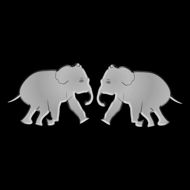 two elephant animals animals