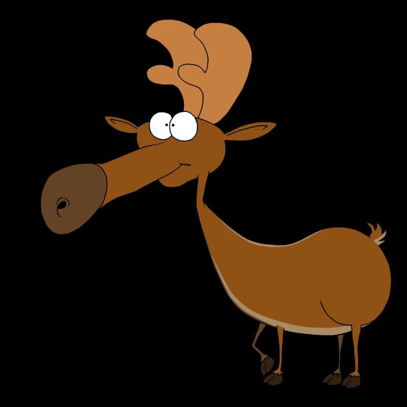 Lustiger Elch Comic in Farbe