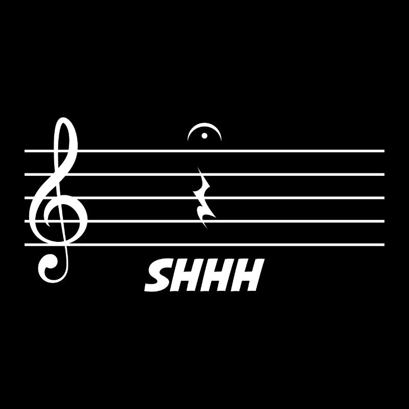 Shhh Quarter Rest Pause Musik Geschenk