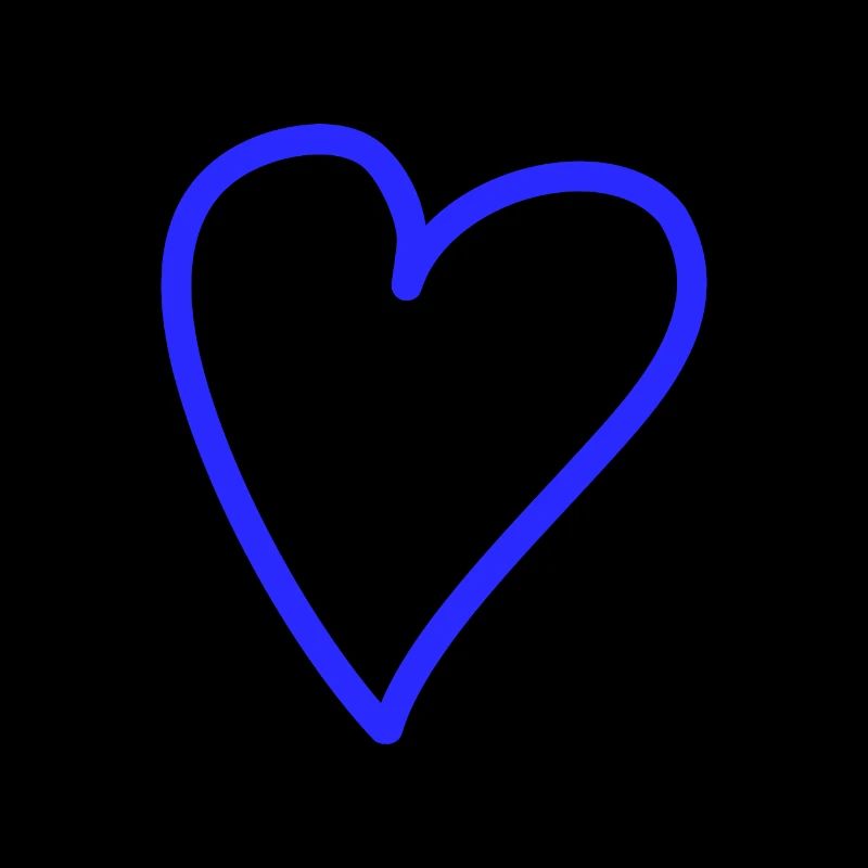 Coeur Mains libres Bleu