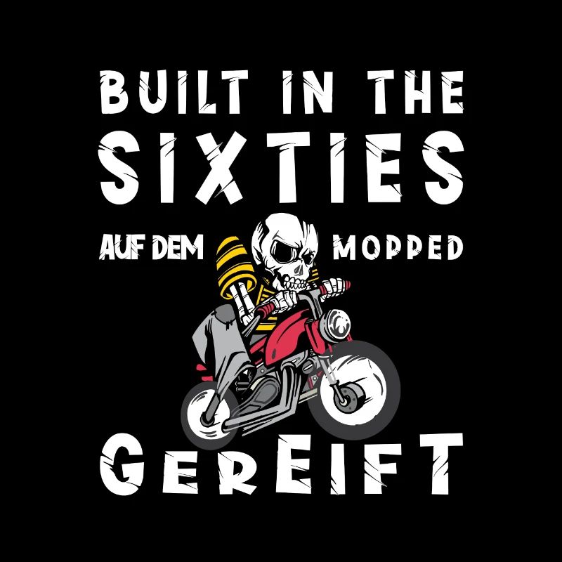 Motorrad Geschenk Biker Spruch Geboren in den 60er