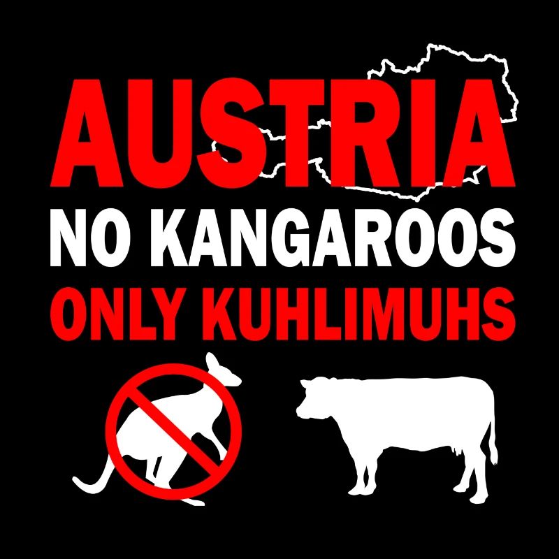 Austria no kangaroos only kuhlimuhs Geschenk