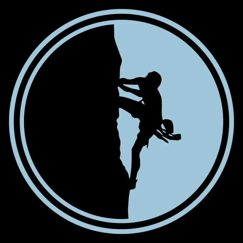 klettern bergsteigen silhouette kreis