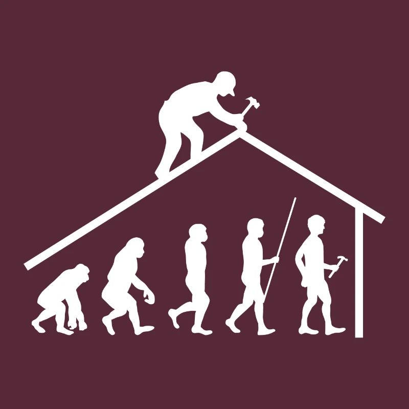 Evolution Zimmerer Dachdecker Geschenk