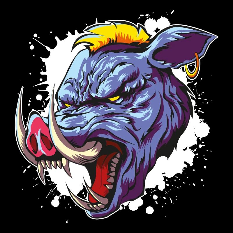 wild boar head wild boar