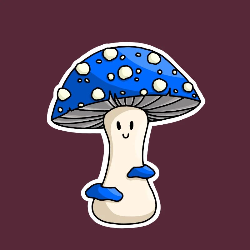 Happy Blue Toadstool