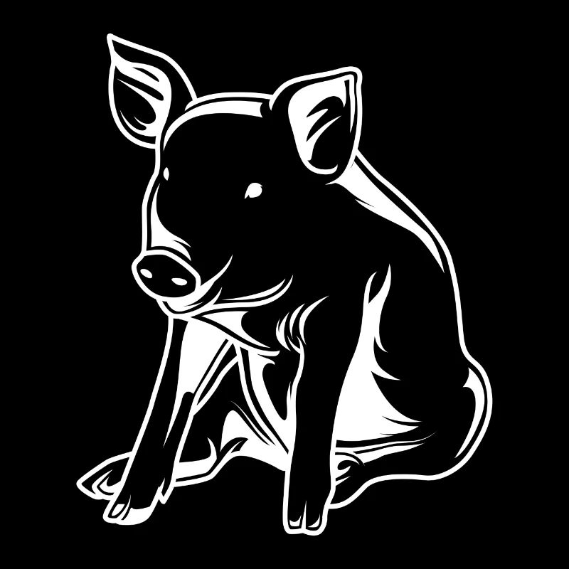 Schwein Sau Eber Silhouette
