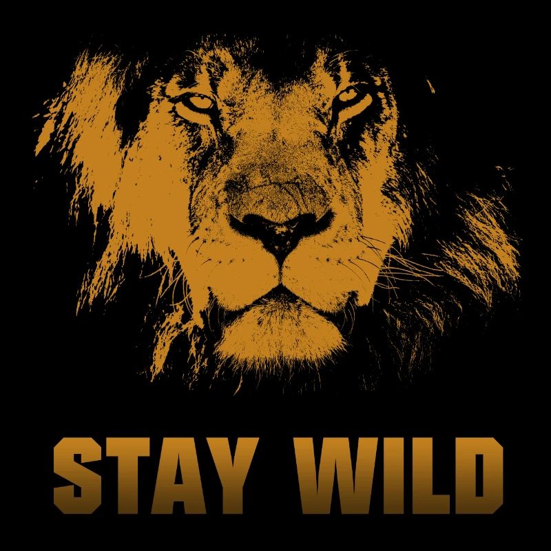 Bleib wild. Löwengesicht