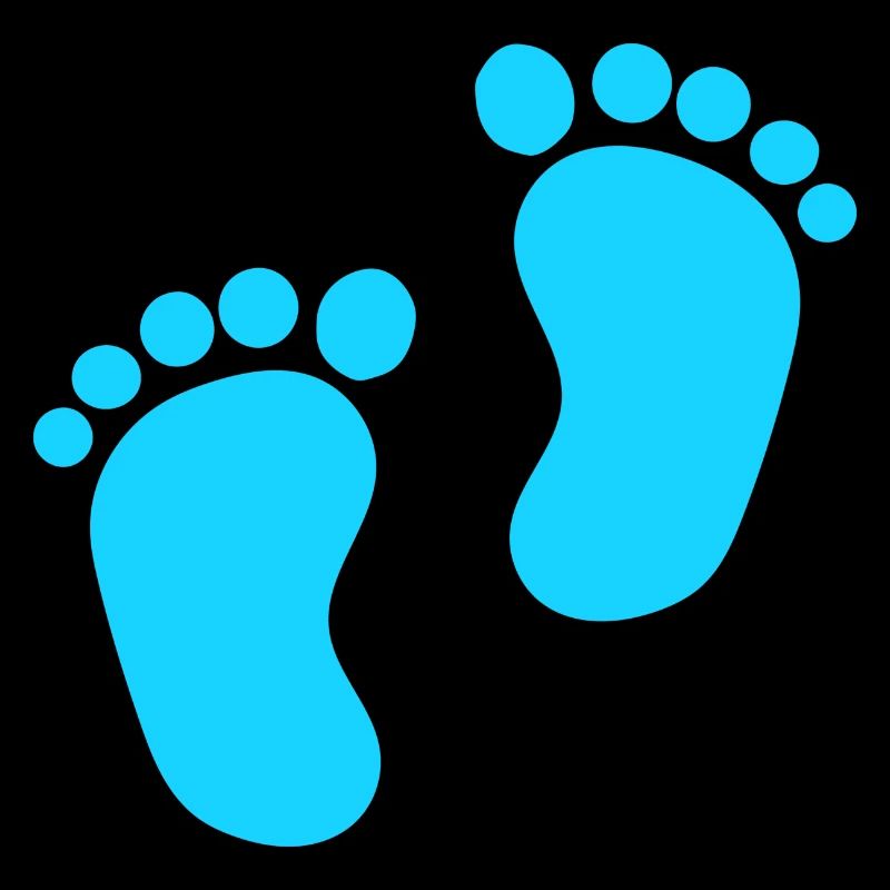 Pieds de bébé Garçon bleu