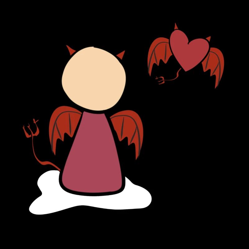 heart devil evil man symbol