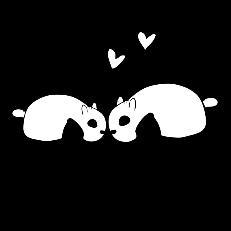 Liebe Tiere Pandas Panda Symbol