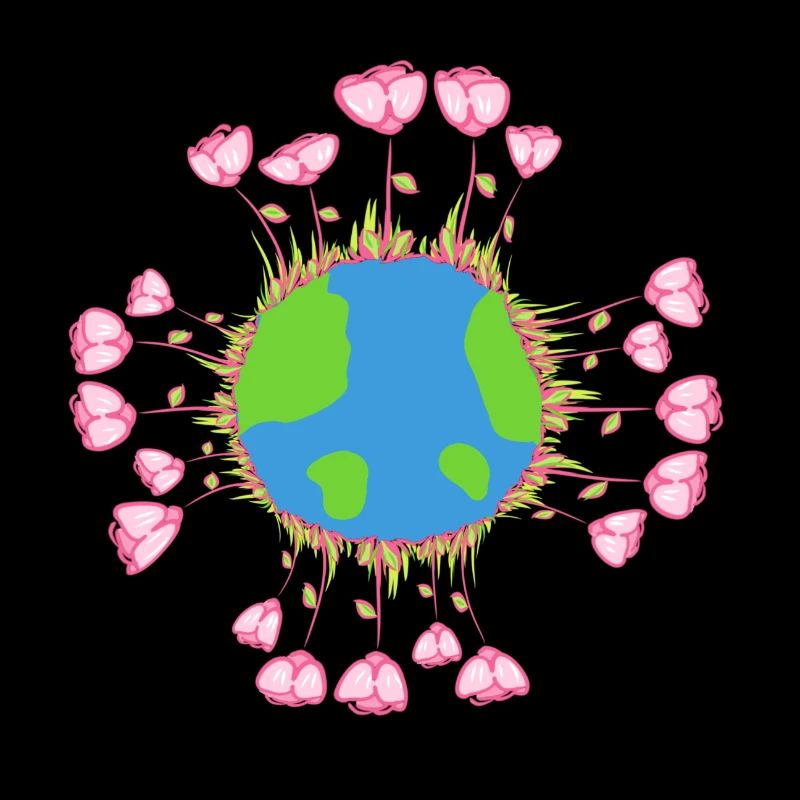 erde blumen kreis rosen rosa