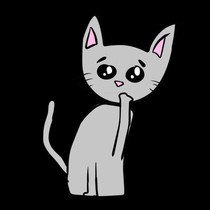 Sad Cat Animal Symbol Sad