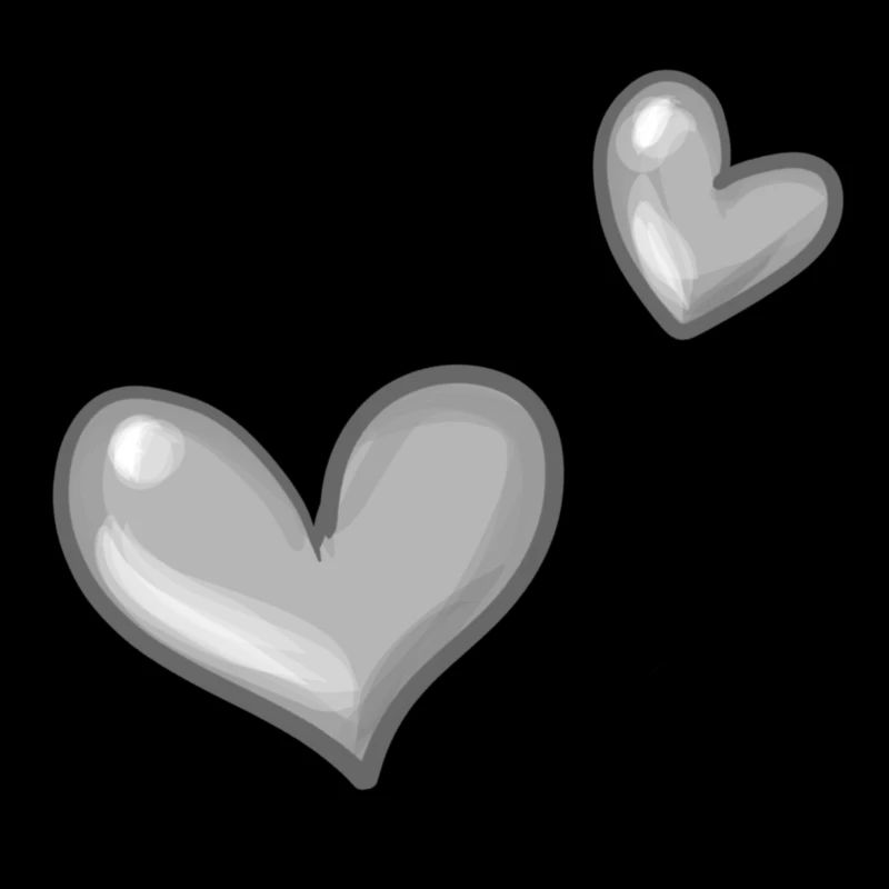 Two Grey Hearts Heart