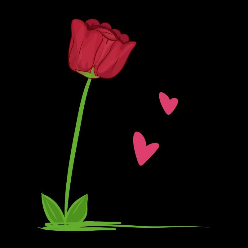 Cœurs de fleurs de rosier rouge