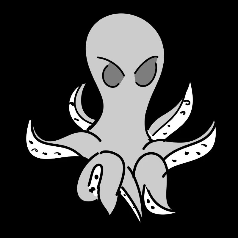 Oktopus Tier grau Meerestier