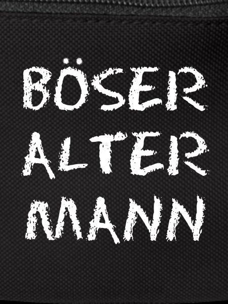Böser alter Mann - Schriftzug