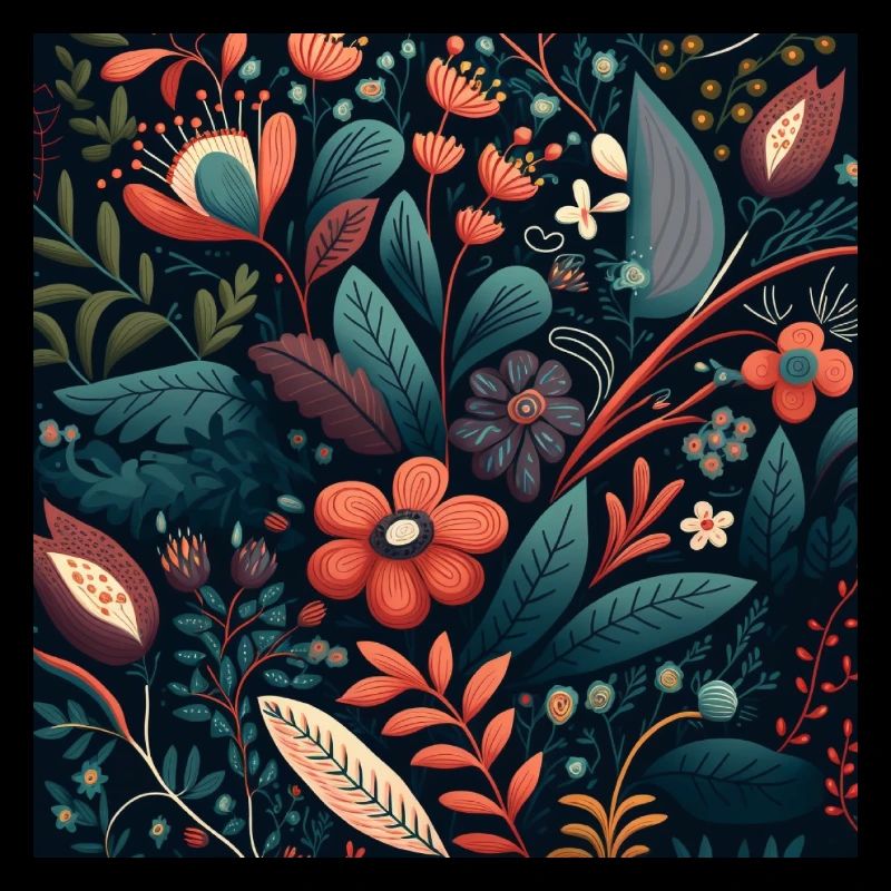 Motif de fleurs botaniques
