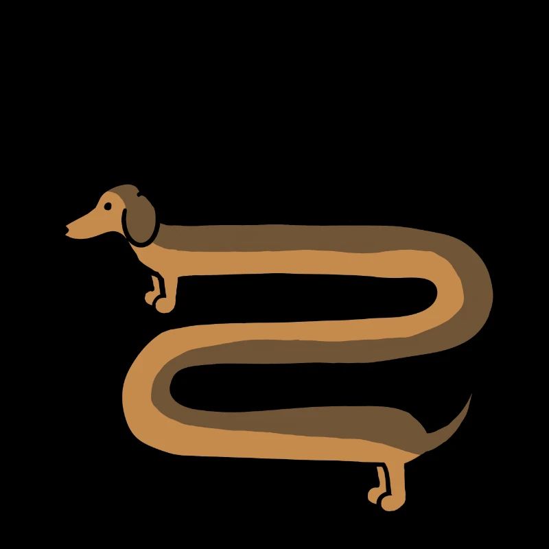 C’est une longue histoire, mignon chien teckel