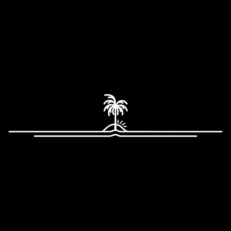 Palm trees symbol island summer