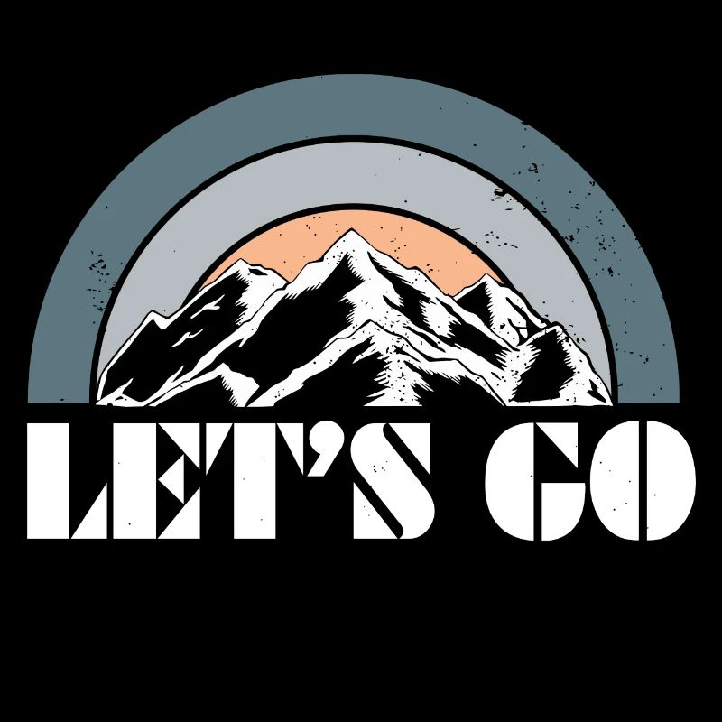 Let s Go A Hike Mountain Graphic