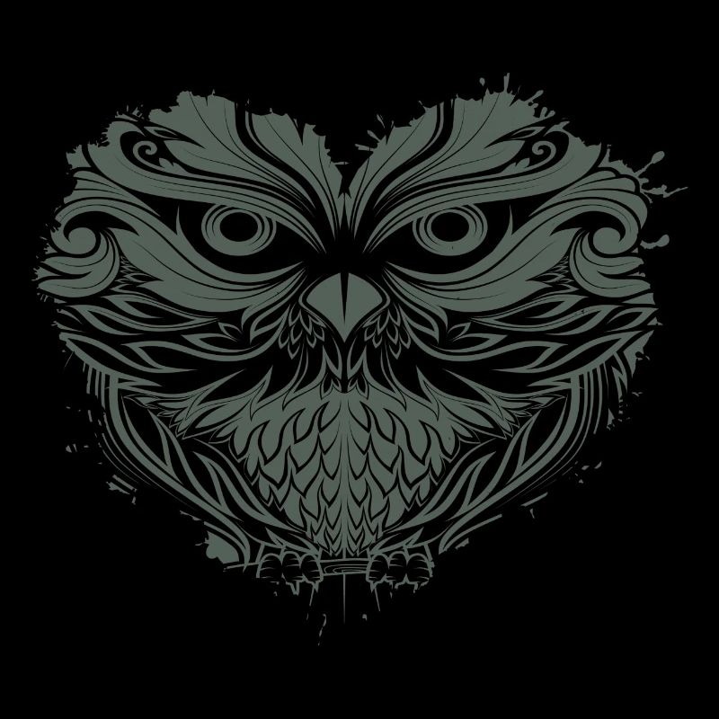 Eule "alte Eule" Eule im Herz