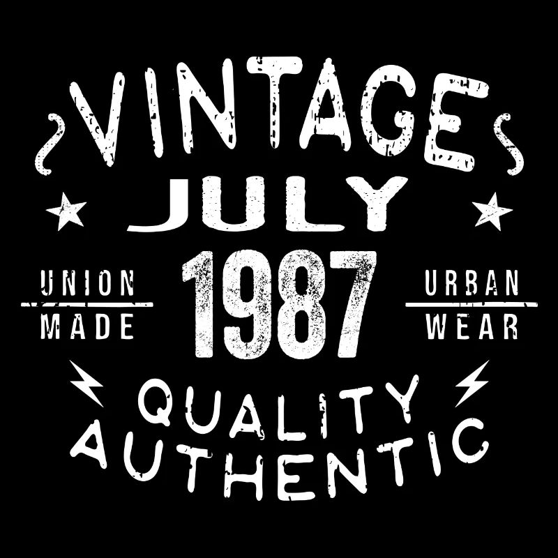 July 1987 Birthday in 1987 Birthday Gift