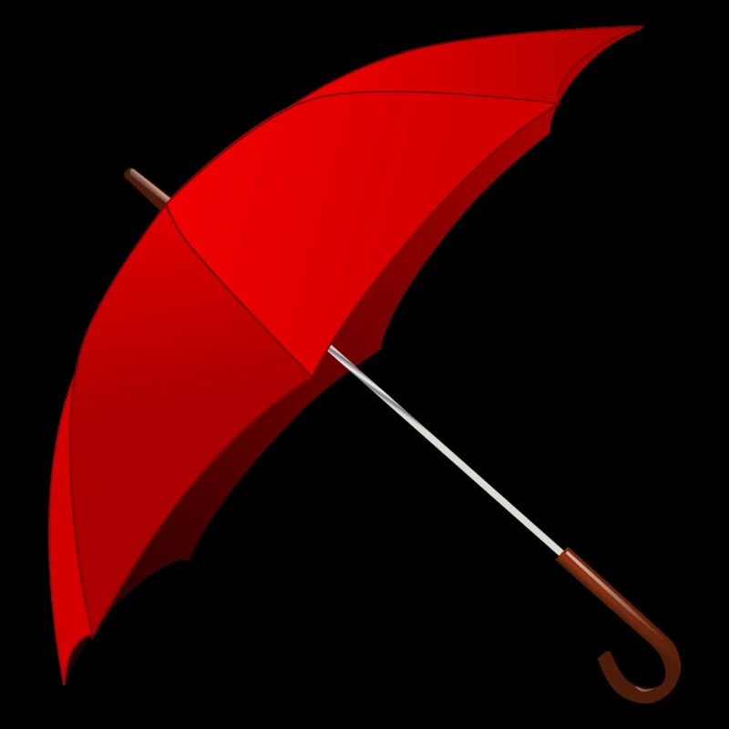 Le parapluie rouge est déployé. Idée de cadeau