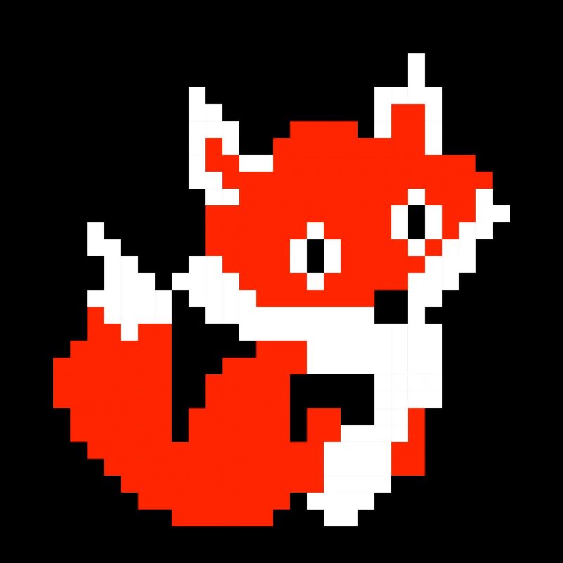 Fox Fox Paw rétro conception de chemise de pixel