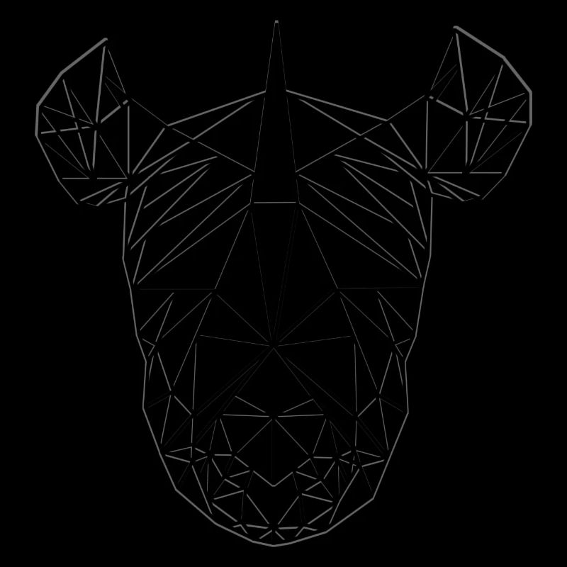 Rhino LowPoly Black & White