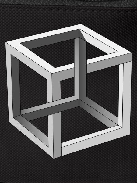 Cube optical illusion