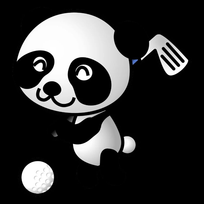 Golf Panda Golfbär Golfprofi