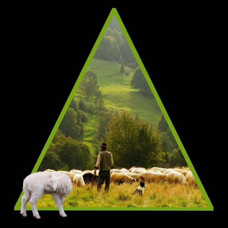 sheep with shepherd