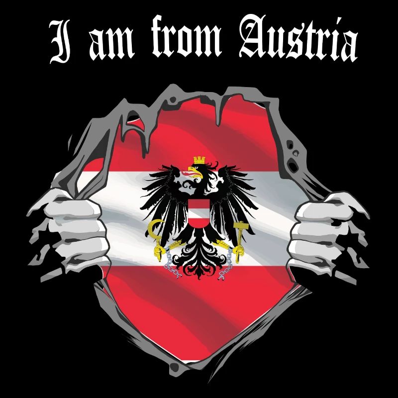 Österreich Flagge Wappen Superheld Geschenk