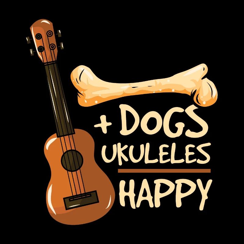 Hunde Ukulelen glücklich
