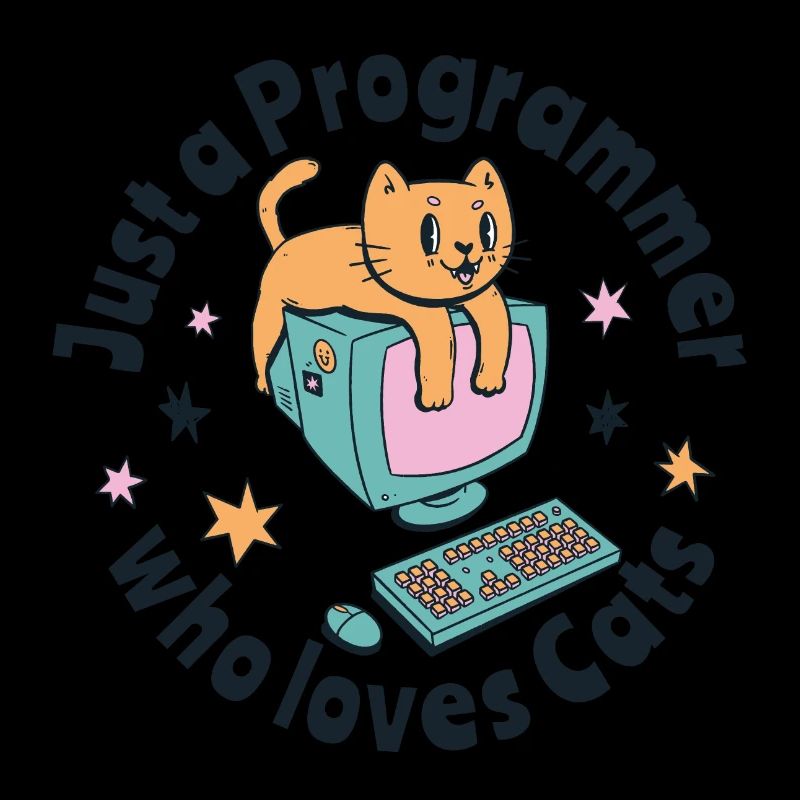 Nur ein Programmierer, der Katzen liebt
