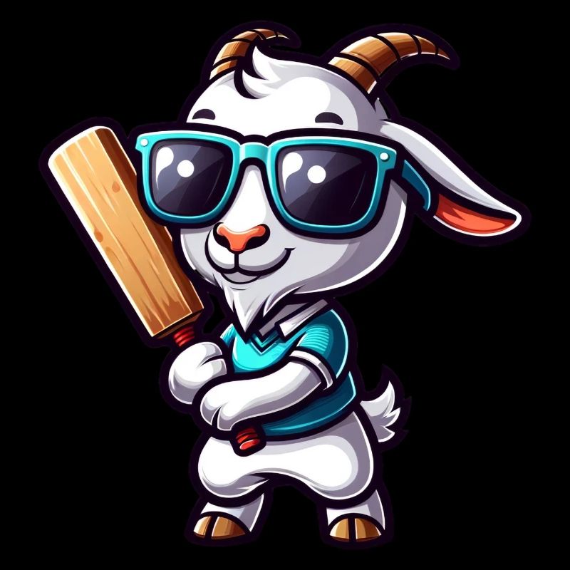 Goat Cricket Player Lover Design