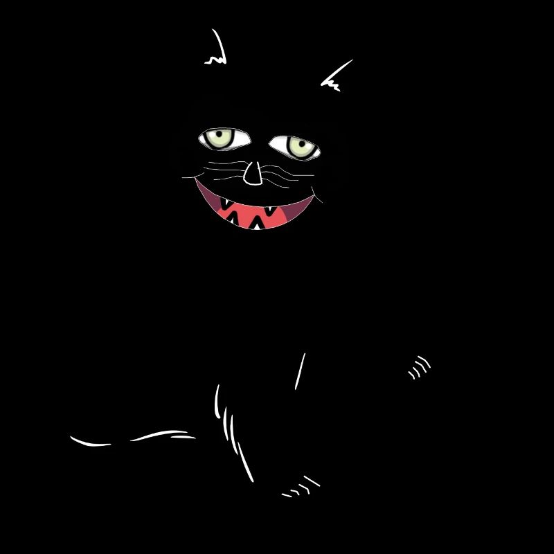 Halloween Cat Black Cat Creepy Horror