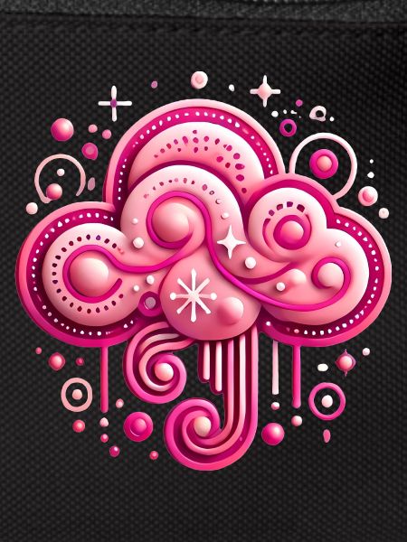 Whimsical Pink Cloud Design