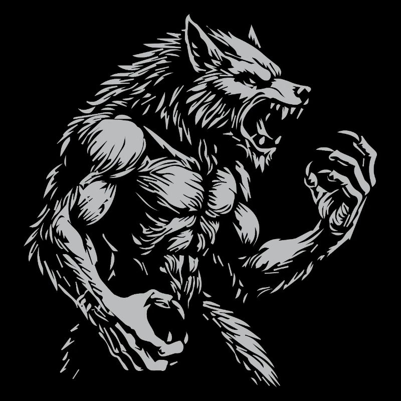 Grimmiger Warewolf Illustration